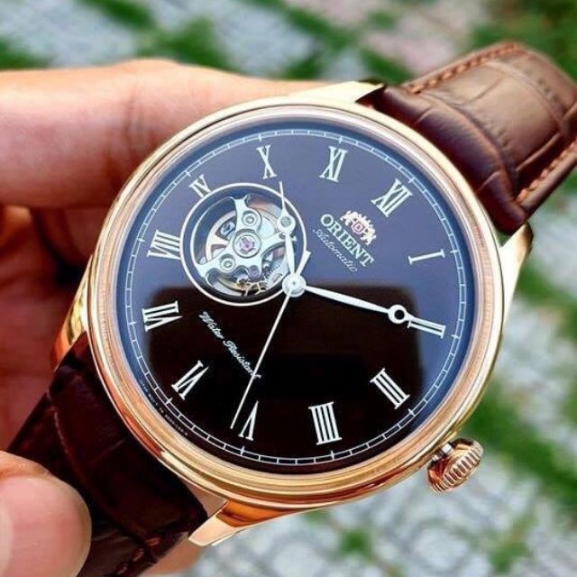Đồng hồ nam Orient FAG00001T0 Automatic - kính khoáng cứng - dây da nâu - size 42mm thanh lịch