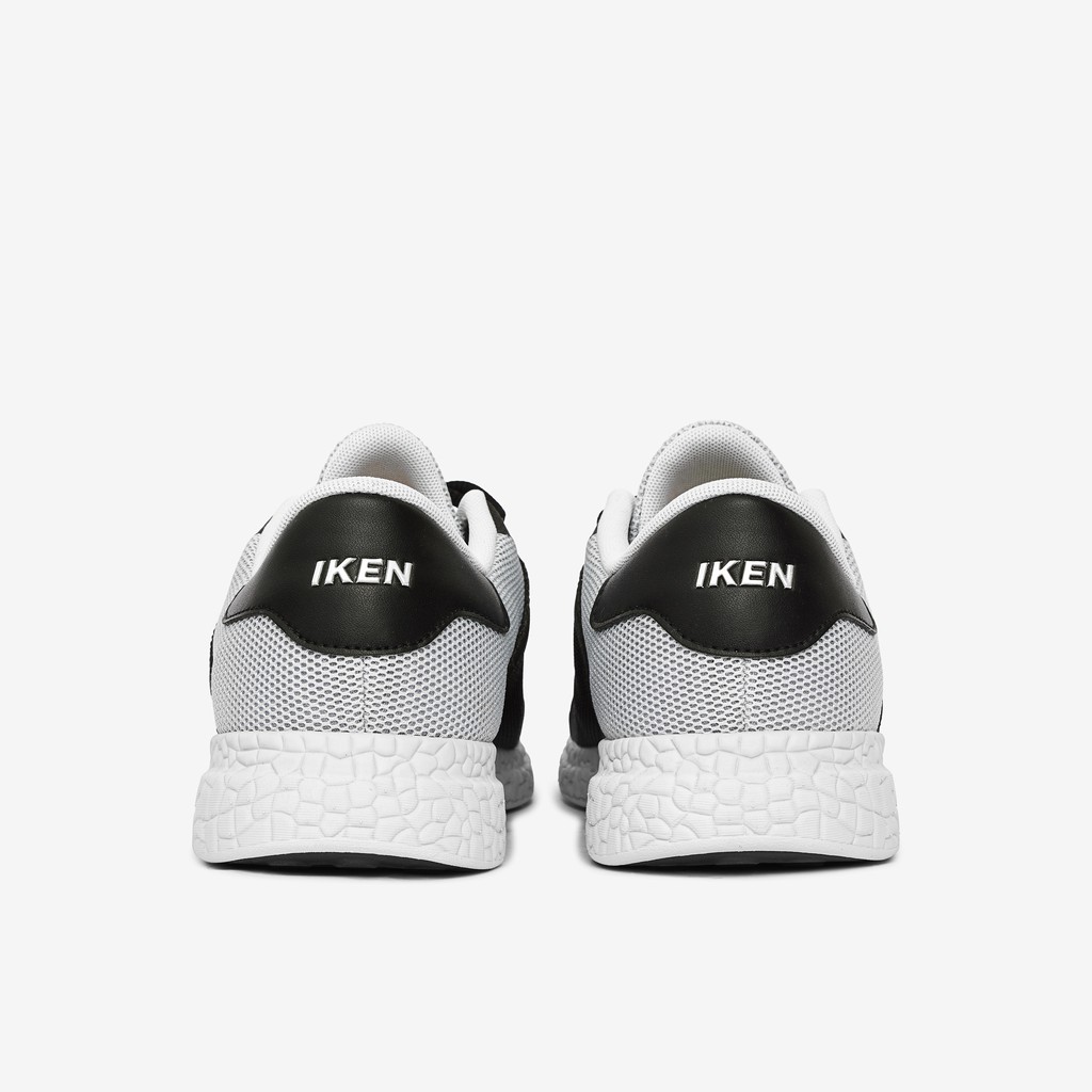 Giày Thể Thao IKEN HERO xám đen logo bạc