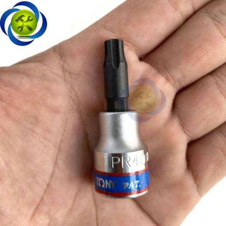 Đầu tuýp sao 5 cạnh có lỗ 3/8 size IPR40 Kingtony 302D40