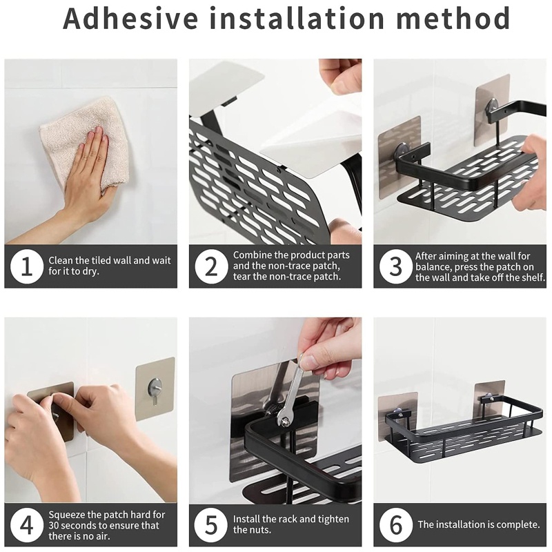 Giá Đỡ Bằng Nhôm Gắn Tường Không Cần Khoan Tiện Dụng