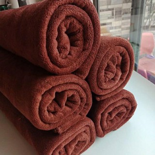 Khăn mặt nâu cotton sợi bông hút nước tốt mềm mại, thêu logo khách sạn theo yêu cầu