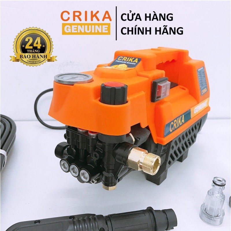 Máy rửa xe đa năng crika 1900w - hàng chính hãng - có chỉnh áp ( bảo hành 2 năm 1 đổi 1)