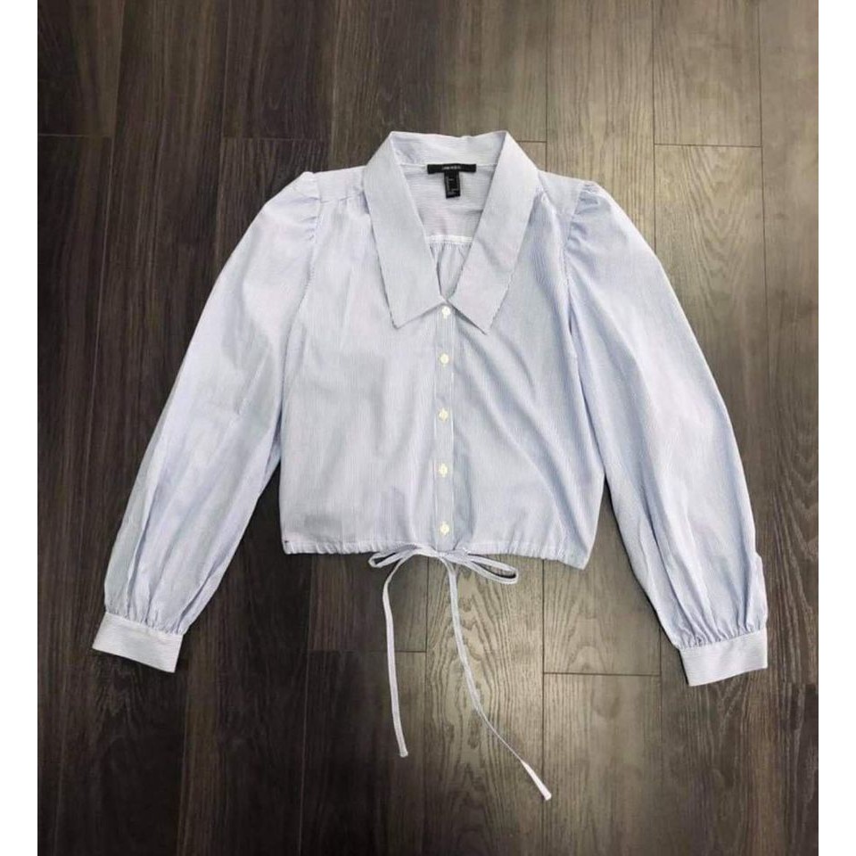 Áo croptop F21 sọc cột bụng F21 Kami