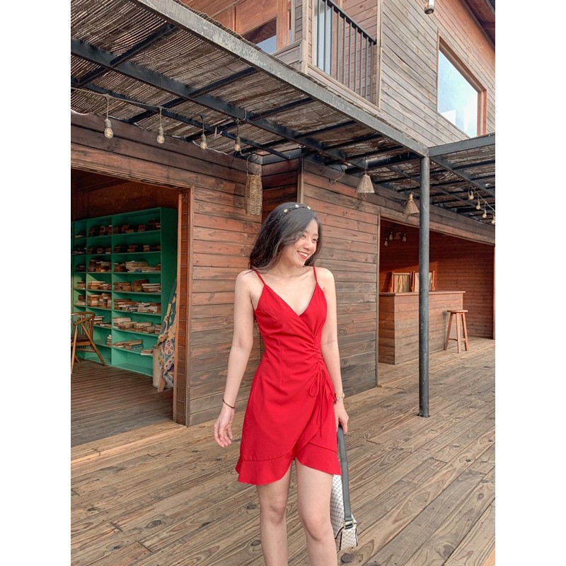 Đầm Chloe - đầm dây đắp chéo rút eo | BigBuy360 - bigbuy360.vn