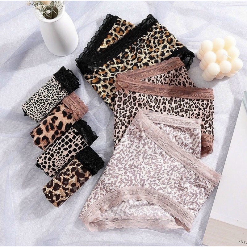 Quần Lót Nữ ,Chíp Nữ Thun Lạnh Da Beo Pha Viền Ren Hàng Cao Cấp Sexy Quyến Rũ