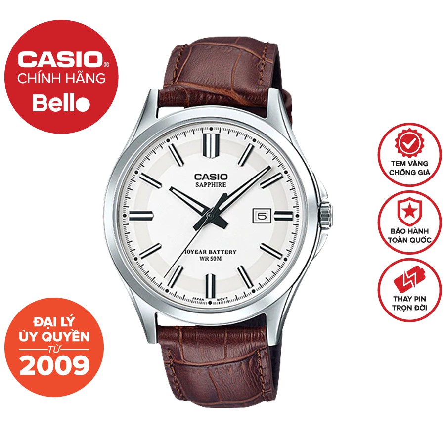 Đồng hồ Nam dây da Casio MTS-100L-7AVDF chính hãng bảo hành 1 năm Pin trọn đời