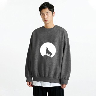 Áo Sweater Sói Mặt Trăng Phản Quang, Aó Nỉ Dài Tay Nam Nữ Cá Tính - AS20
