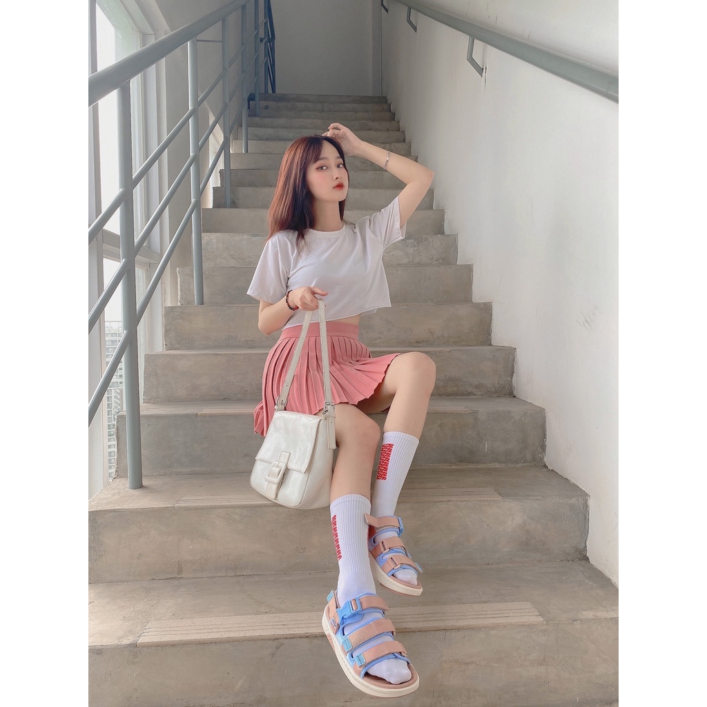 Sandal Nữ 3 quai ZX Pink - phiên bản tone hồng cá tính - đế êm chống lún