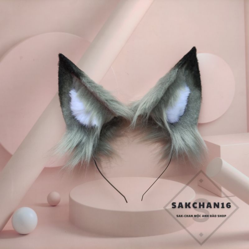 Bộ hoá trang tai và đuôi màu nâu (đuôi có dây ruy băng cột quanh eo) | BigBuy360 - bigbuy360.vn