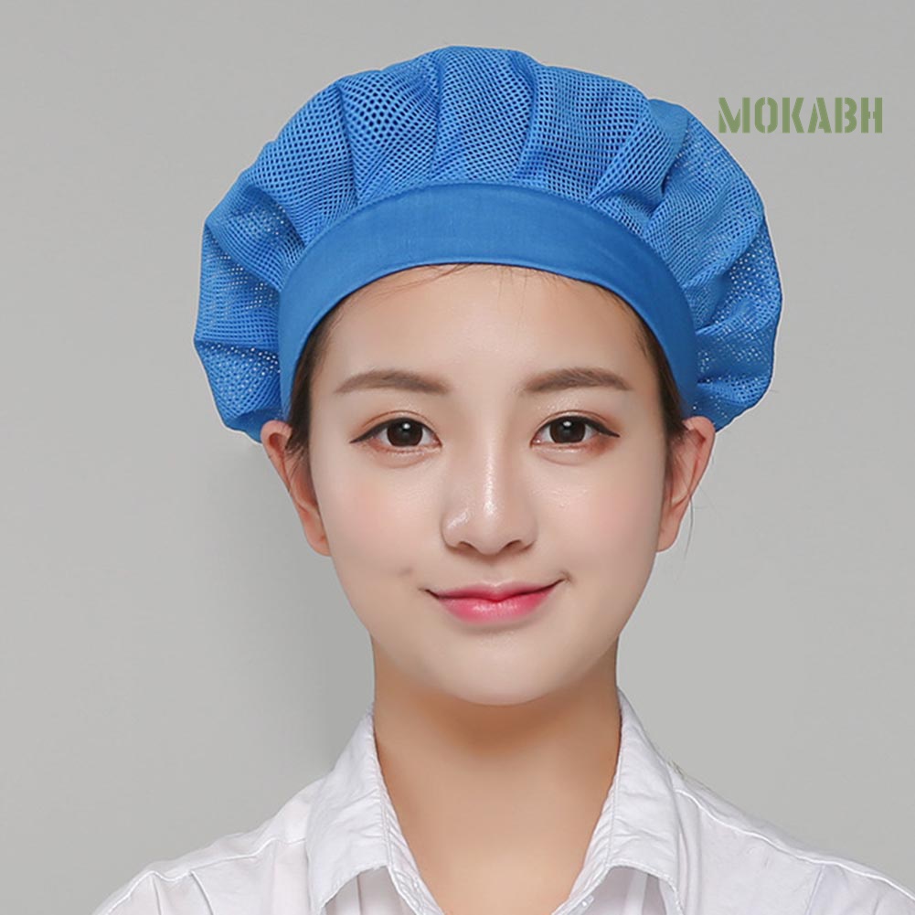 [Mũ &amp; Nón] Mũ Đầu Bếp Phối Lưới Thoáng Khí Có Thể Điều Chỉnh Unisex Nhà Máy / Nhà Bếp