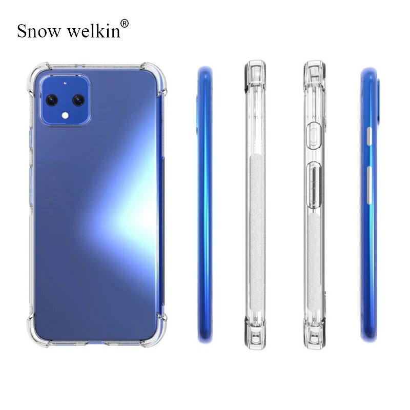 Ốp lưng Pixel 2 / 2XL / Pixel 3 / 3XL / Pixel 4 / 4XL / Pixel 5 / Pixel 6 / 6 Pro / 7 / 7 Pro dẻo trong suốt lồi 4 góc