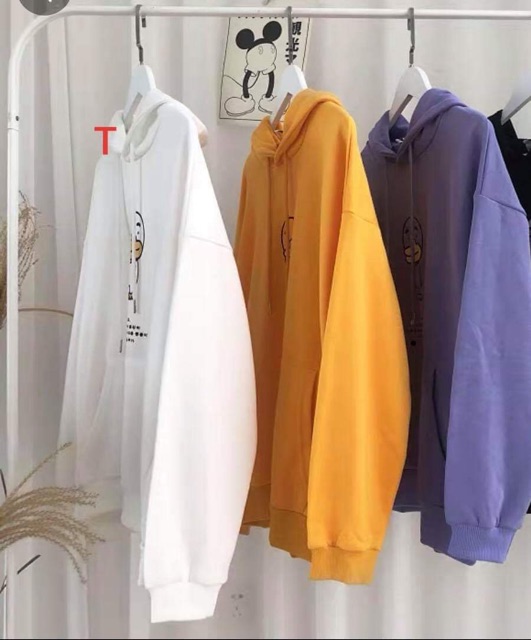 Áo hoodie thú mỏ vịt in ngực DTR1019