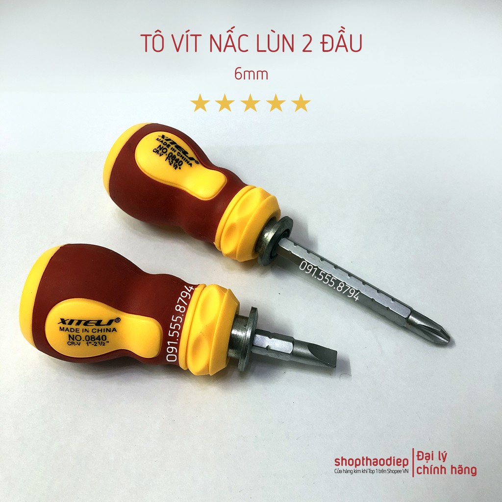 [HÀNG LOẠI 1] Tô Vít Nấc Lùn 2 Đầu Có Nam Châm, Tô Vít Đa Năng 2 Đầu Điều Chỉnh Độ Dài