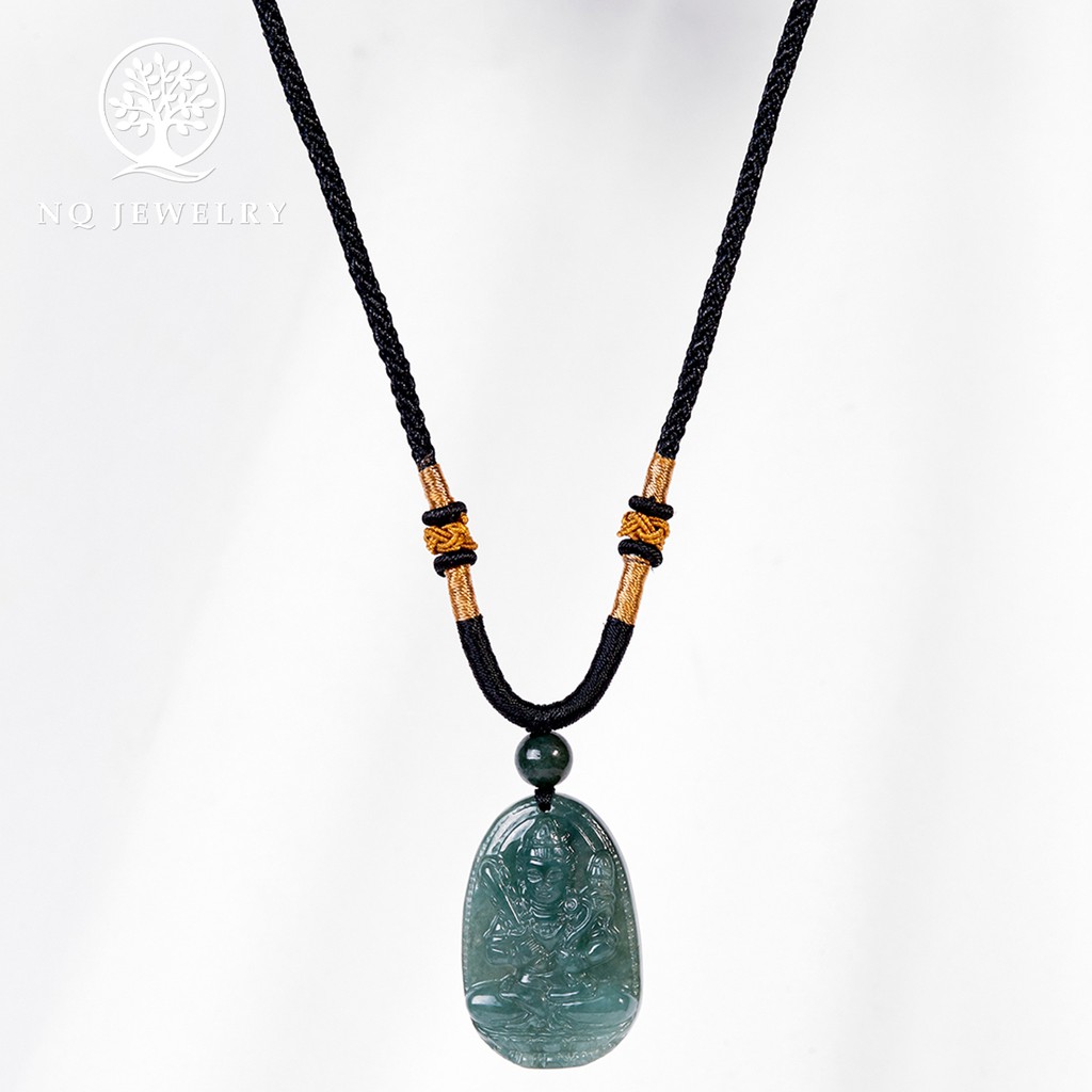 Mặt dây chuyền phật bản mệnh xanh dầu - NQ Jewelry