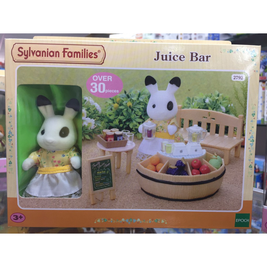 [HÀNG CHÍNH HÀNG] Đồ Chơi Tiệm Bán Nước Trái Cây Sylvanian Families Gia Đình Thỏ 2792