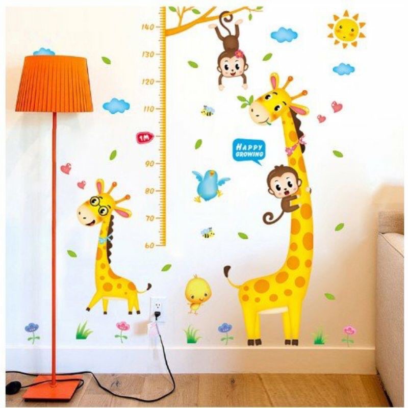 Đề can dán tường cho bé, hình ảnh ngộ nghĩnh, màu sắc tươi sáng