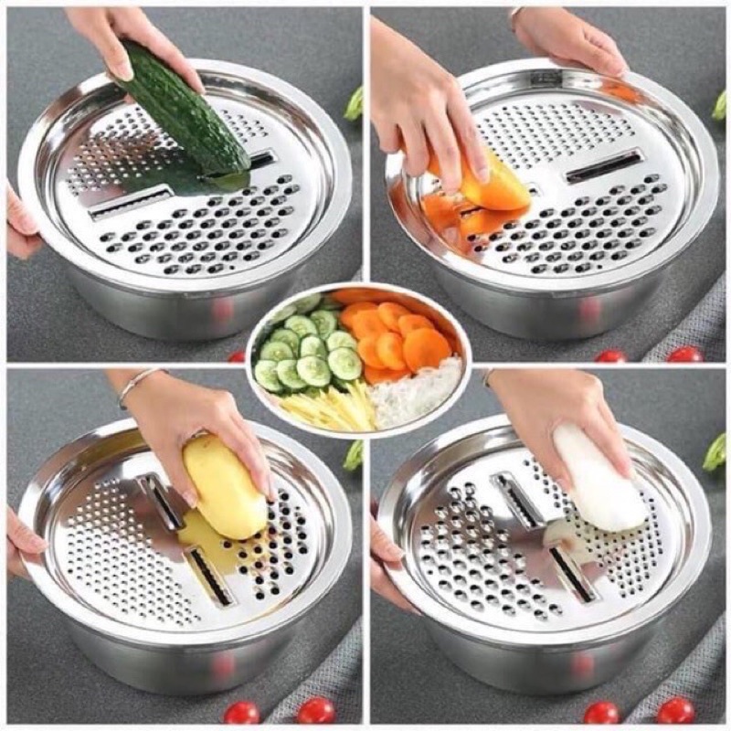 Bộ Rổ Nạo Inox 3 Món