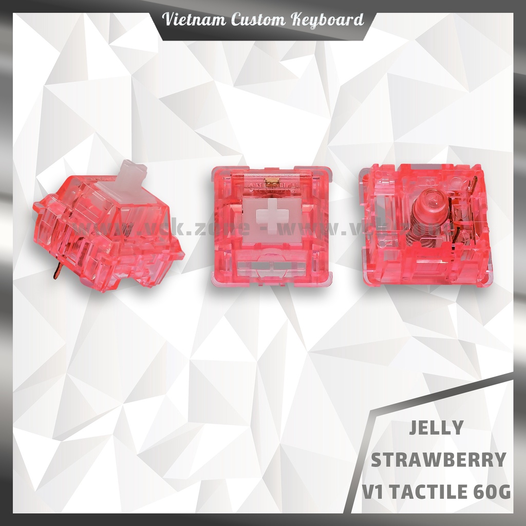 Jelly Strawberry Switch | Dâu Tây Trùm Phân Khúc | V1 V2 V3 V4 | Gateron Akko KTT | Dùng Cho Bàn Phím | VCK