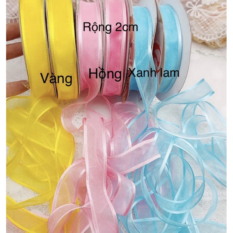 22m ruy băng voan viền