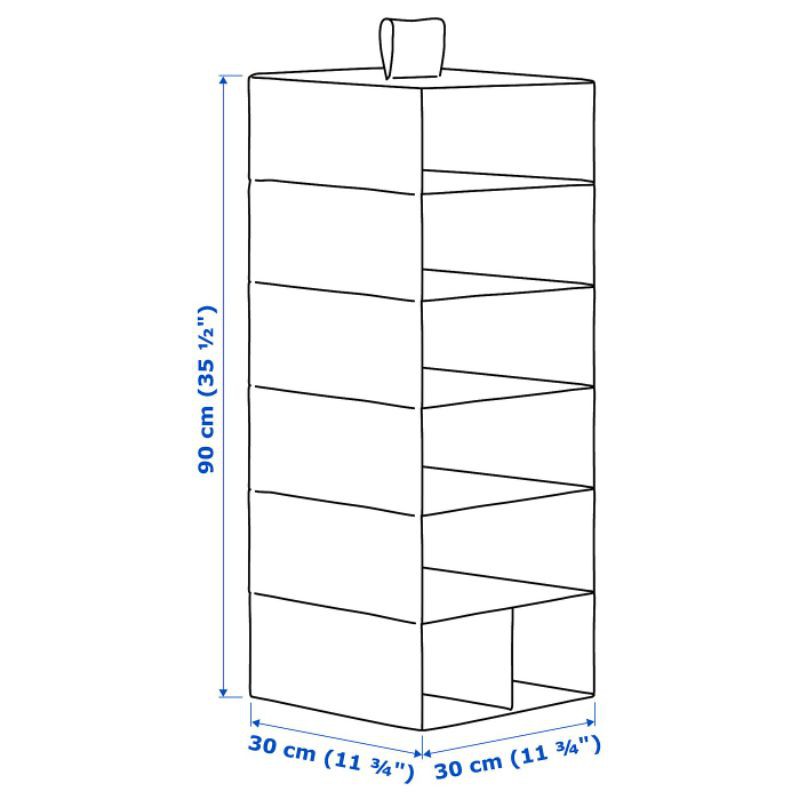 Giá treo đồ cao cấp Ikea Stuk 7 ngăn  30x89x30