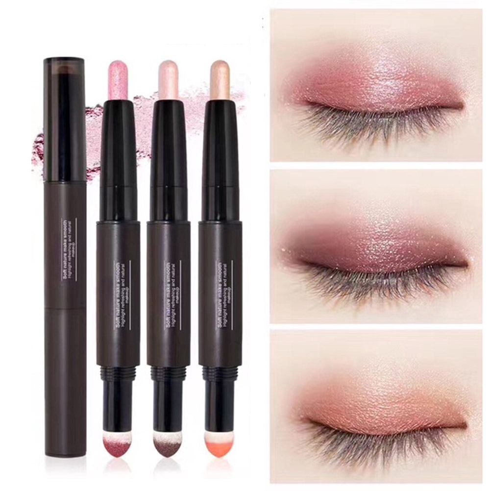 3D Double Head Eyeshadow Shimmer Air Cushion Lying Silkworm Stick