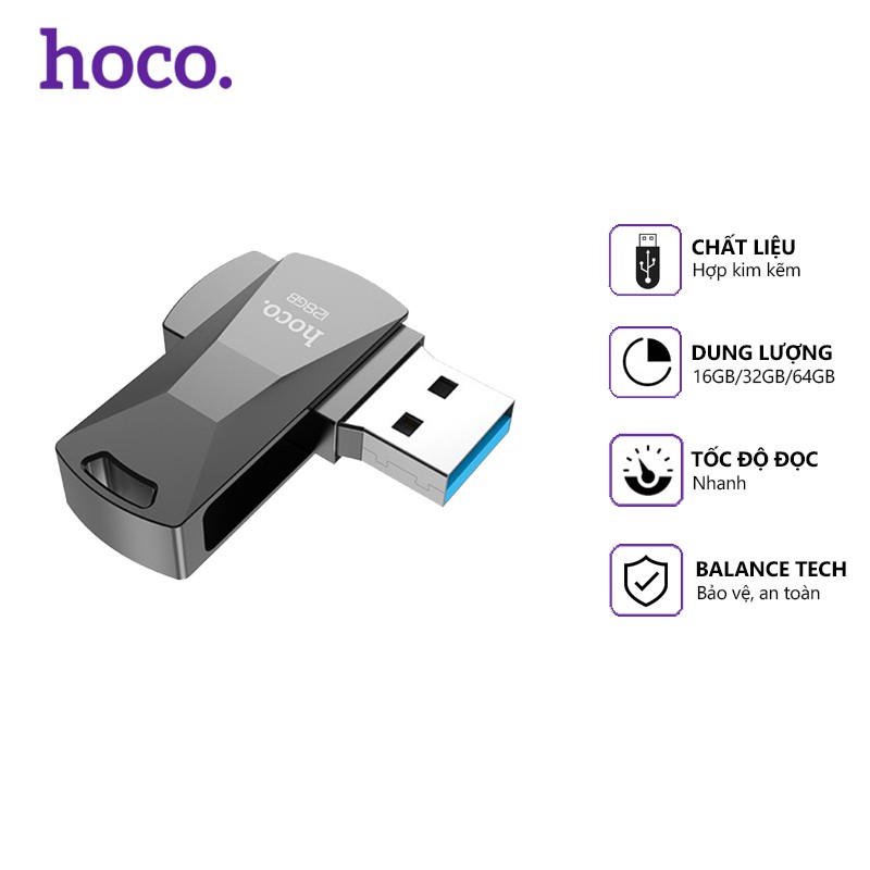 USB Hoco UD5 16/32/64GB, tốc độ cao, lưu trữ tốt, tương thích nhiều thiết bị | WebRaoVat - webraovat.net.vn