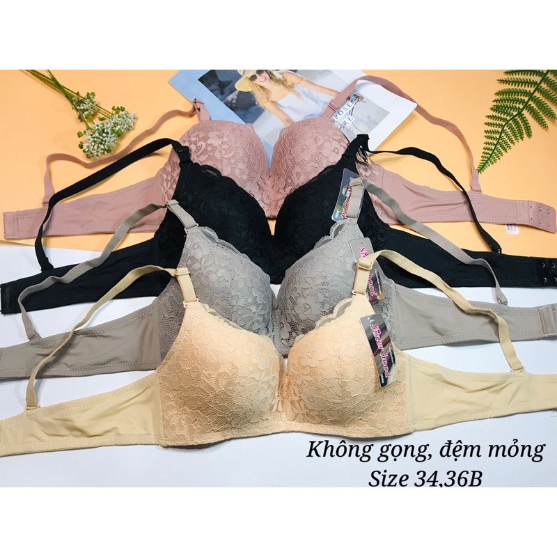 Áo lót nữ, áo ngực không gọng Thái Lan Sisterhood 7306 đệm mỏng nâng ngực