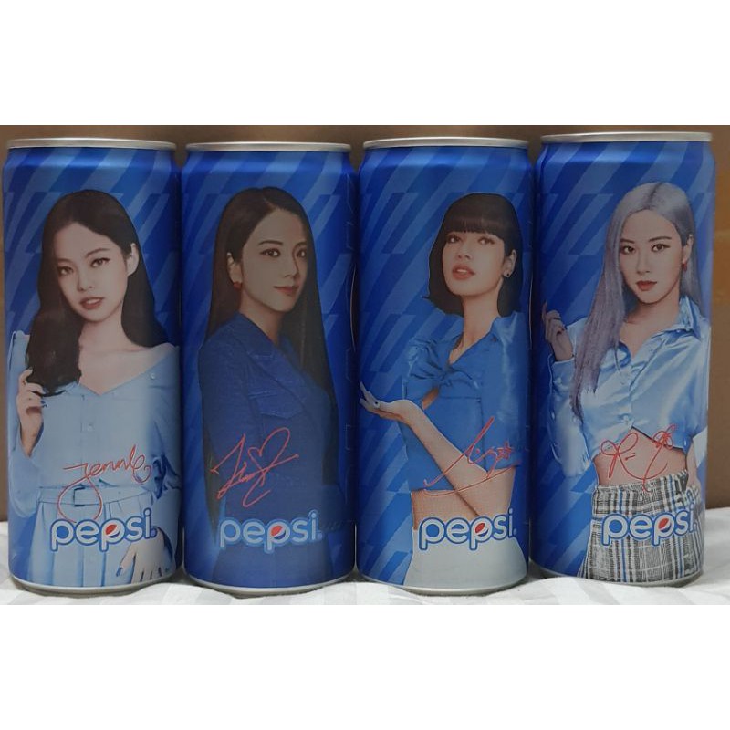 [Đầy đủ 4 thành viên]Pepsi X Blackpink Phiên bản giới hạn có chữ ký (1lon 330ml) Ver Blue