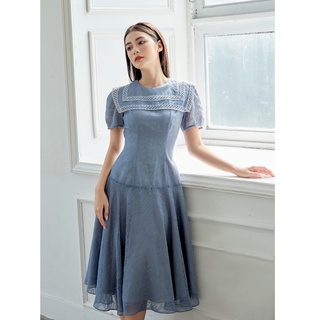 Olv - đầm steel blue dress