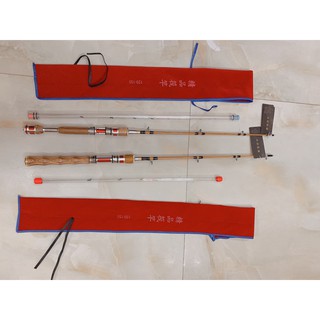 Cần ikada câu tôm cán gỗ cực đẹp dài 1.5m