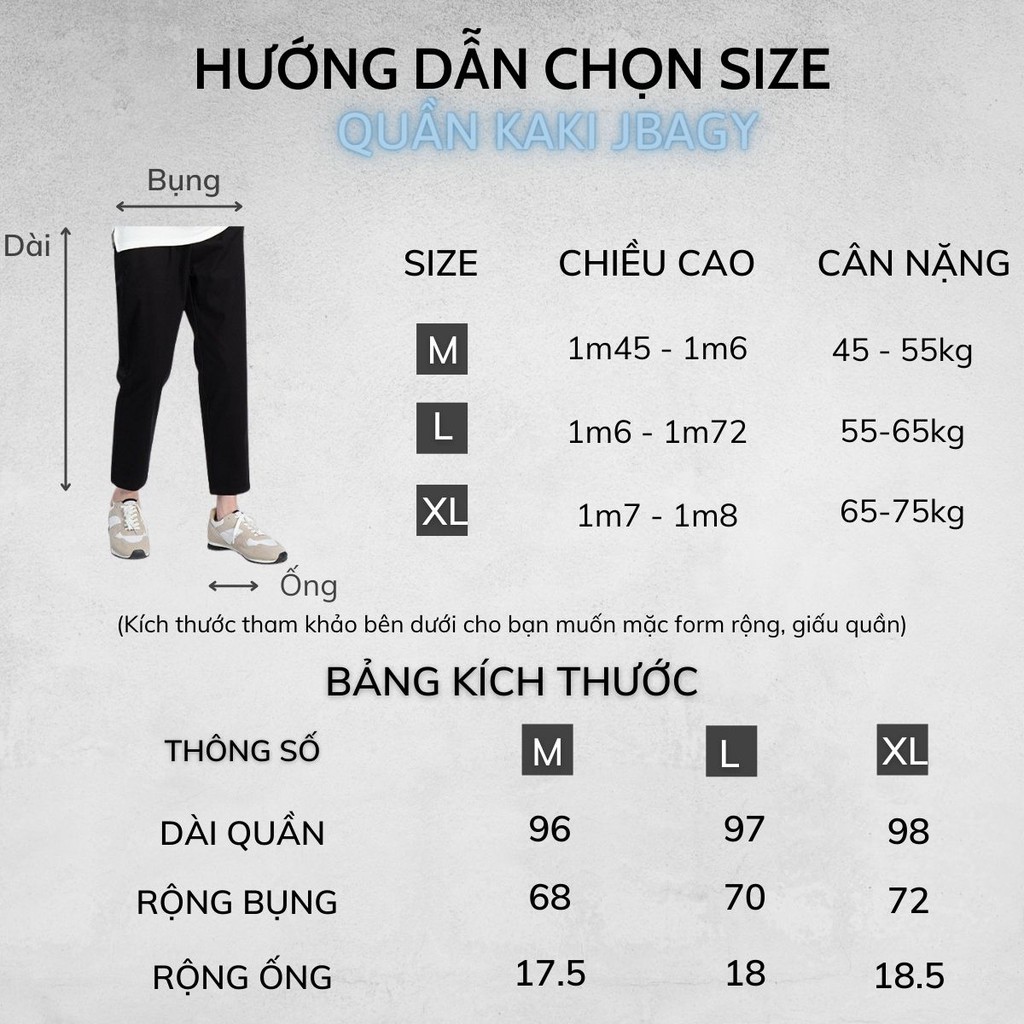 Quần kaki nam cạp chun ống suông Hàn quốc vải co giãn mềm mại thương hiệu JBAGY - JD0102