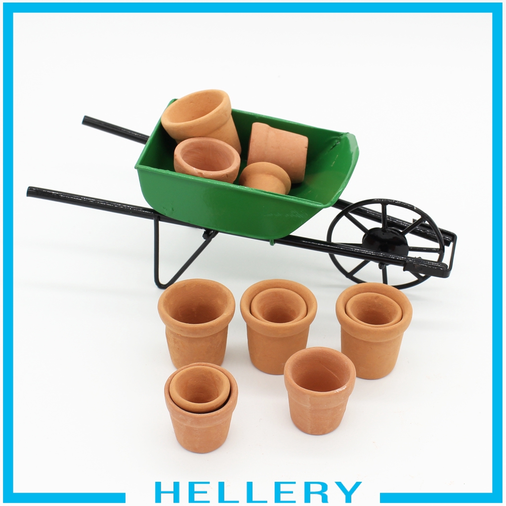 Bộ 12 Chậu Cây Sứ Tỉ Lệ 1 / 12 Dùng Trang Trí Nhà Búp Bê