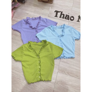 áo crotop viền bèo