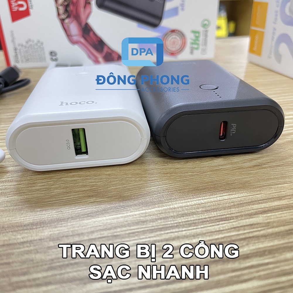 Pin Sạc Dự Phòng Mini Hoco Q3 10000mAh Hỗ Trợ Sạc Nhanh QC3.0 PD 20W