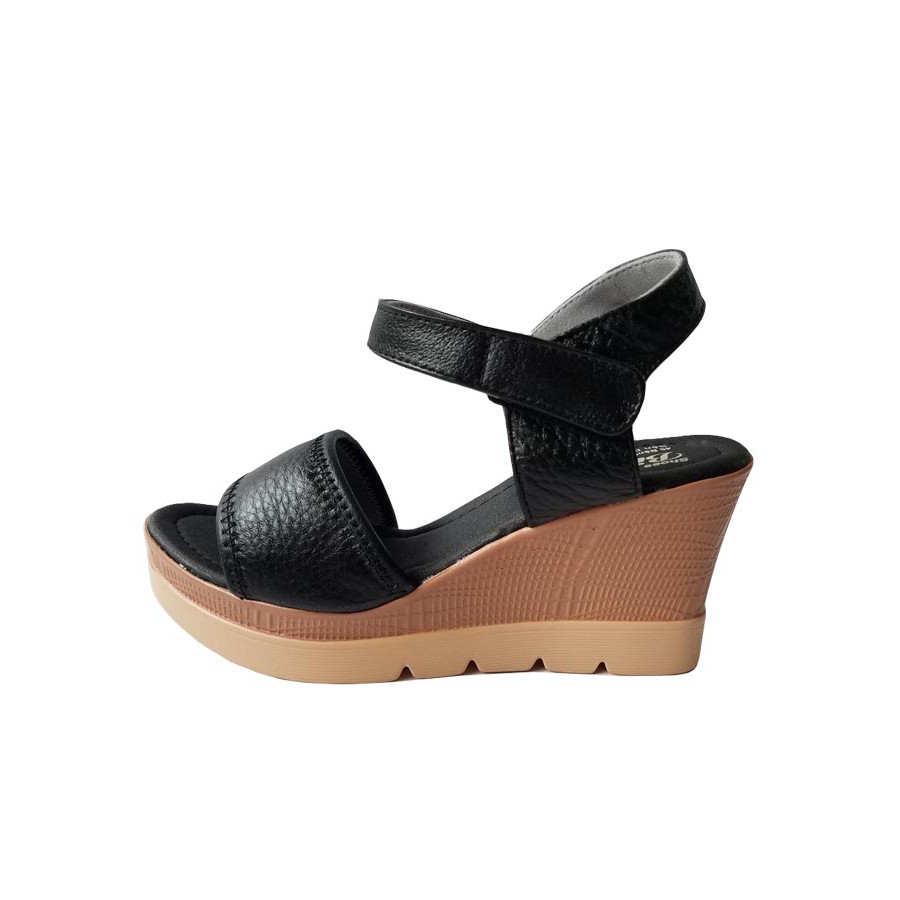 Giày Đế Xuồng Nữ BIGBEN Da Bò Thật Nâu Đen GĐX27 | BigBuy360 - bigbuy360.vn