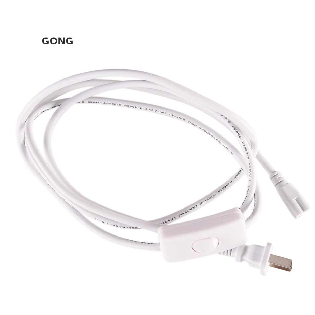 Dây Cáp Nguồn 3 Chấu AC Dài 1.8M Dành Cho Đèn LED Ống Tích Hợp T8 / T5