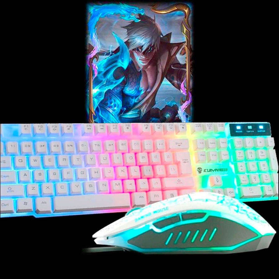 Bộ Bàn Phím Chuột Máy Tính Chuyên Gaming Đèn Led 7 Màu KUIYN T6 | BigBuy360 - bigbuy360.vn