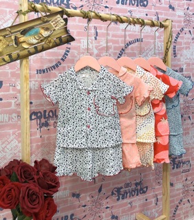Bộ Pyjama cotton cho bé gái