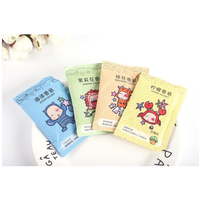 Túi thơm mini 12 cung hoàng đạo chống mốc để tủ quần áo, giày dép 88060