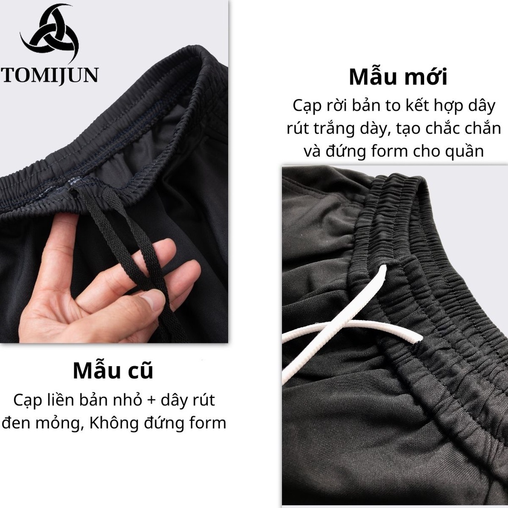 Quần jogger, quần thể thao nam TOMIJUN chất liệu thun co giãn 4 chiều, không nhăn xù, bo ống chân phong cách Hàn Quốc