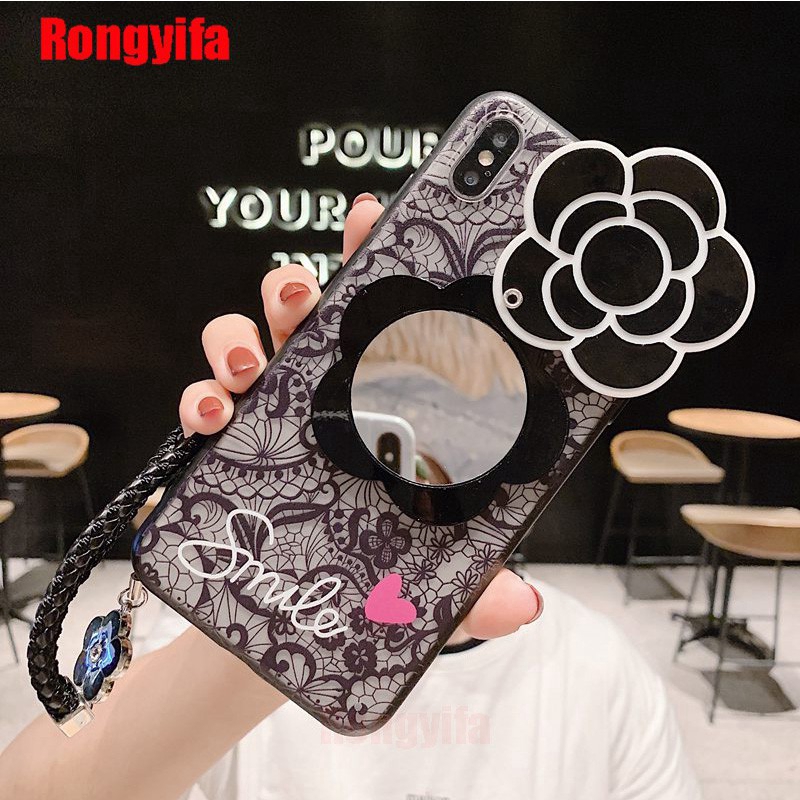 Samsung Galaxy J4 J2 Core J7 J6+ J6 J4+ J4 Plus J7 Prime J4 J6 J2 Pro 2018 J7 J5 J3 J1 2016 Case Flower Mirror Cover