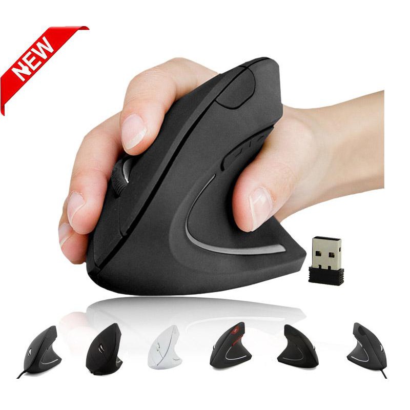 Chuột không dây Ergonomic Mouse (Đen) kiểu đứng chống mỏi Thế hệ mới nhất