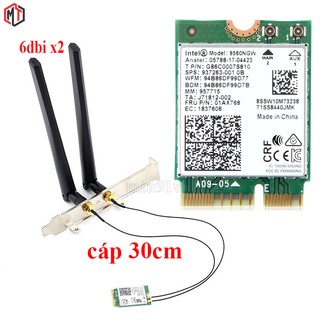 Card WiFi Intel 9560 AC CNVI M.2