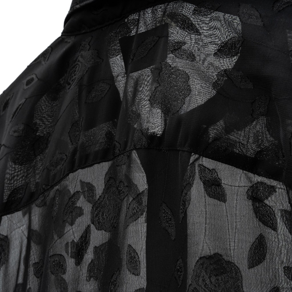 Áo ZOMBIE® Black Rose Mesh Net Shirt