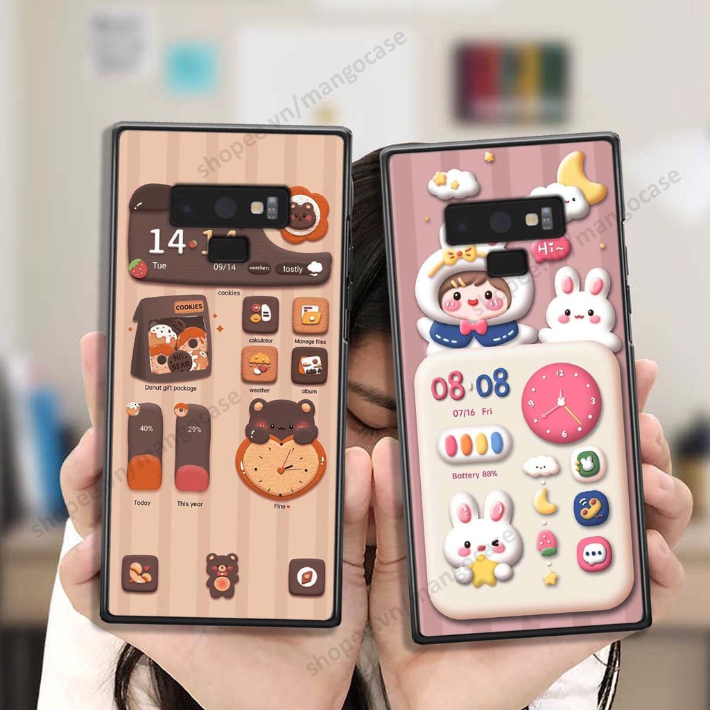 Ốp lưng Samsung Note 9 hình gấu, thỏ, đồng hồ cute dễ thương