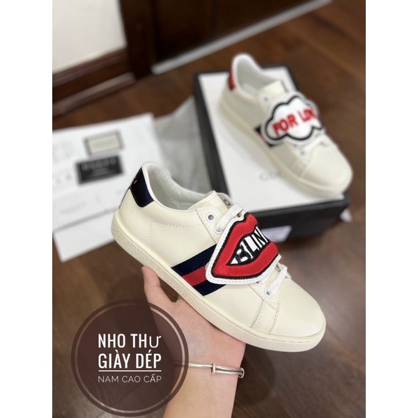 Giày for love, Giày sneaker môi quảng châu nam nư kèm hộp