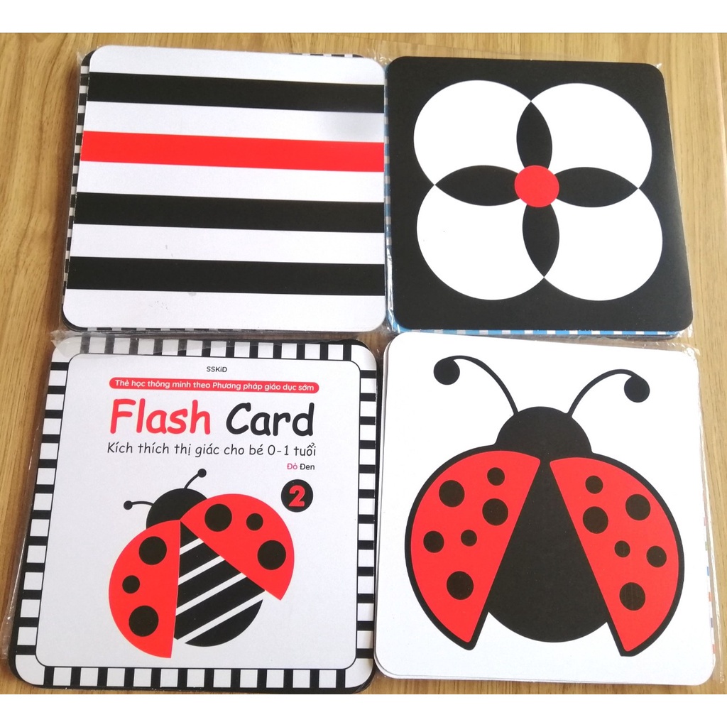 Bộ Thẻ Trắng Đen Màu Sắc- Flash Card Kích Thích Thị Giác Cho Trẻ Sơ Sinh Bkid21