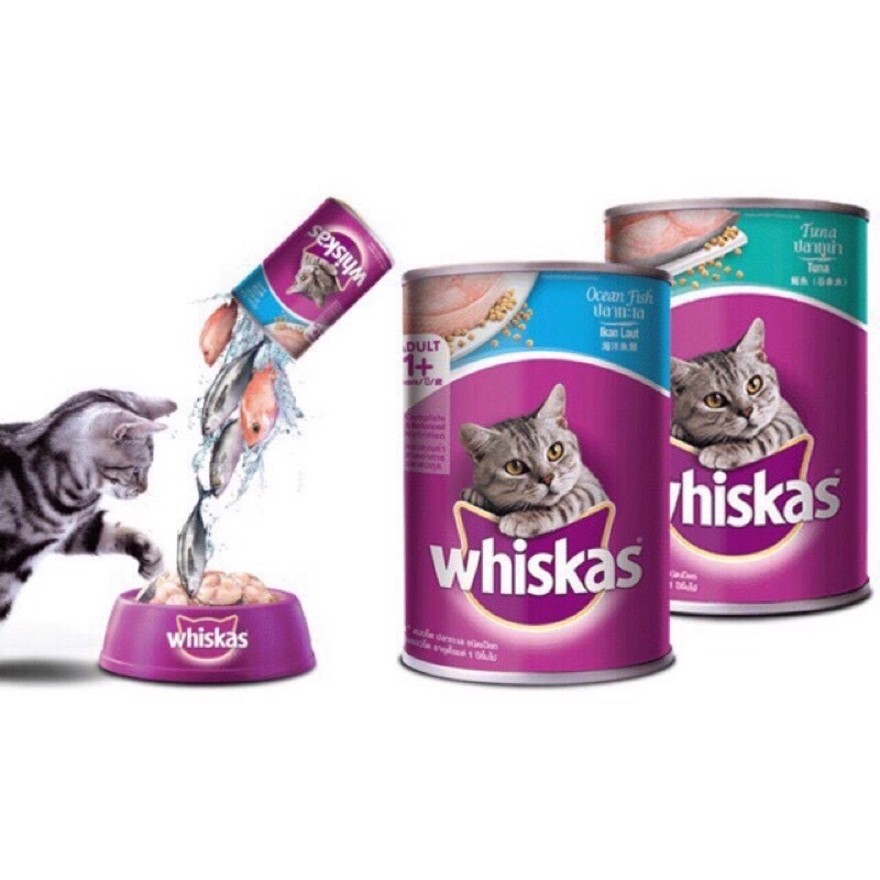 COMBO 12 LON PATE WHISKAS 400GR CÁ BIỂN/CÁ NGỪ - MIXO PET TOWN