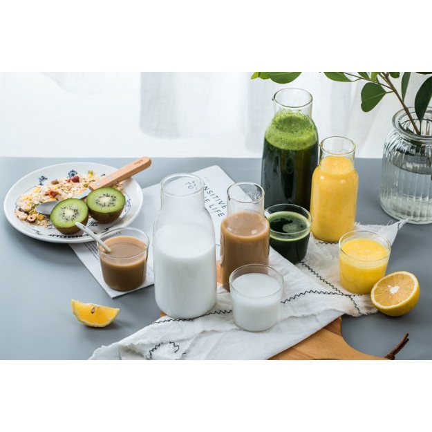 Bình thủy tinh có nắp đựng đồ uống, trang trí, chụp ảnh giới thiệu sản phẩm 103 - Shop28Decor.com