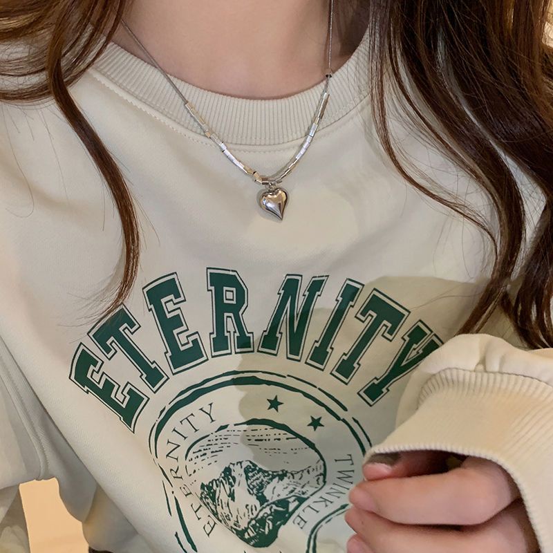 Dây Chuyền Mặt Vuông Ba Chiều Trái Tim Sang Trọng Phong Cách Cá Tính Thời Trang Cao Cấp Dễ Phối Đồ